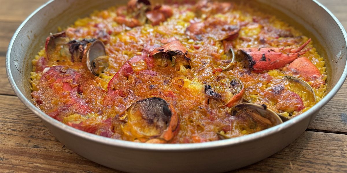 Arroz marinero con almejas y carabineros, un arroz sin gluten