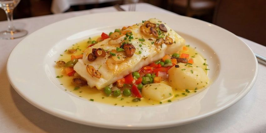 Bacalao a la Bilbaína para una comida de trabajo en Flor de Galicia