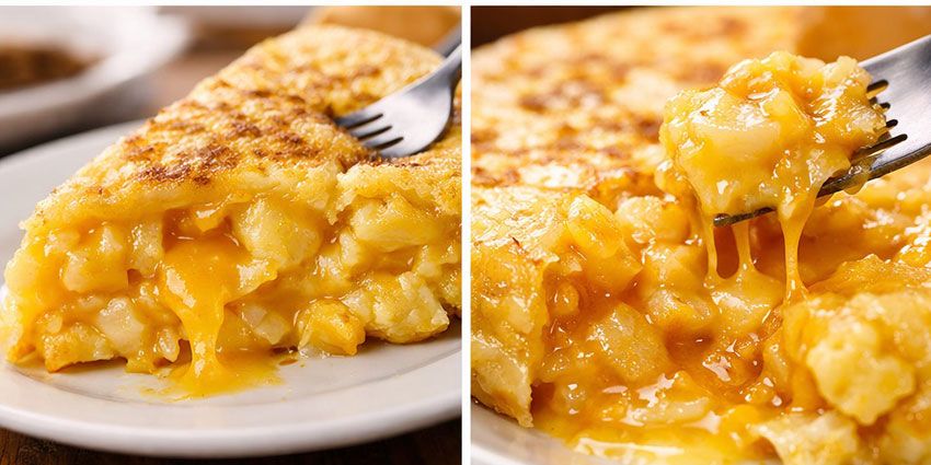 La mejor tortilla de Betanzos: interior cremoso y casi líquido, hecha al momento en Flor de Galicia (Madrid)