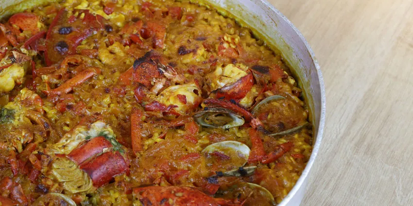 Arroz con bogavante en Madrid · Arrocería gallega Flor de Galicia en el Barrio de Salamanca