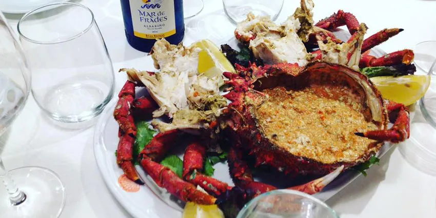 Centollo gallego y buey de mar en Madrid (Barrio de Salamanca)