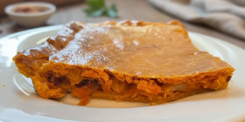 Empanada gallega de bacalao con pasas en Madrid centro