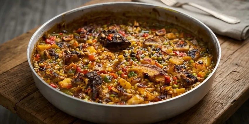 Arroz con rabo de toro como plato estrella de Flor de Galicia en Madrid