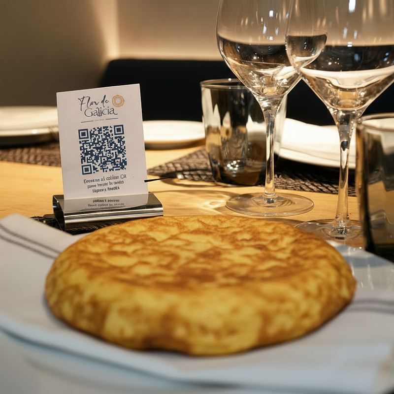 Tortilla de patatas para la cena de tapas en el Barrio de Salamanca